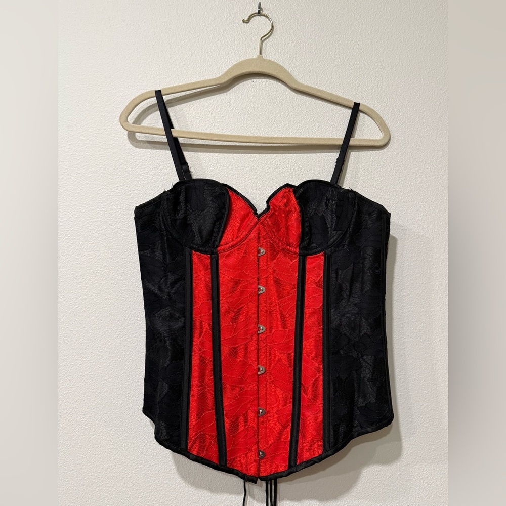 Red and Black Bustier